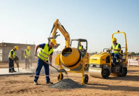 locação de Equipamentos de Construção em obra