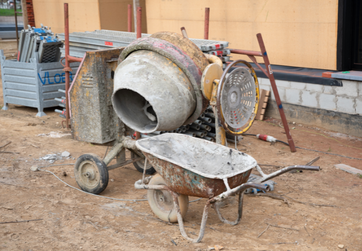 Aluguel de Betoneira 400l em obra