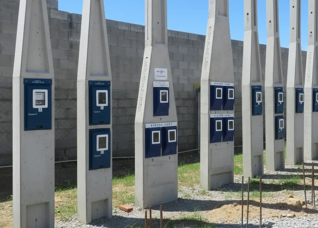 poste padrão de até 4 caixas