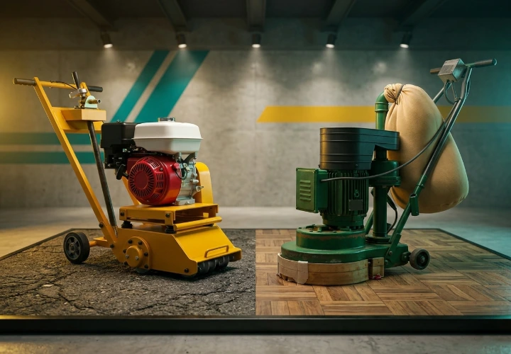 Raspa taco politriz e Fresadora de Piso